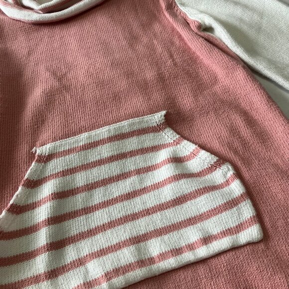 Pure Knits by Neon Buddha | 100% Cotton Pink/White Long Sleeve Pullover - Size M - Picture 6 of 12